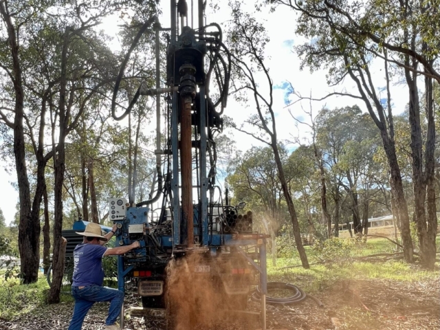 DTH Drilling new water bore in Lower Chittering