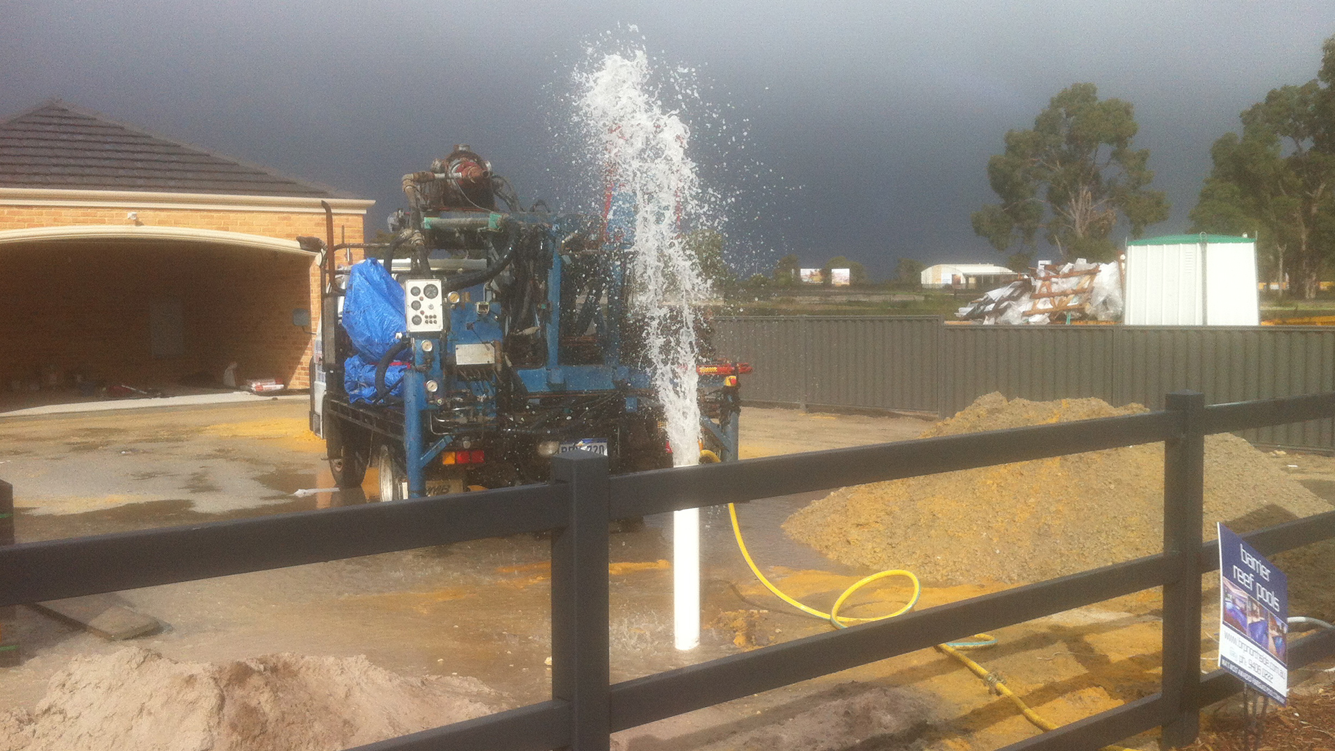 Air developing a new domestic water bore in Ellenbrook